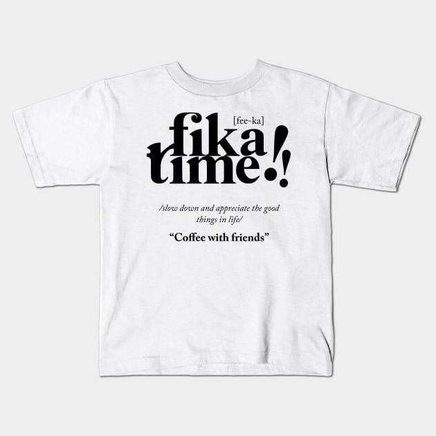 Fika Time! Kids T-Shirt by jellytalk